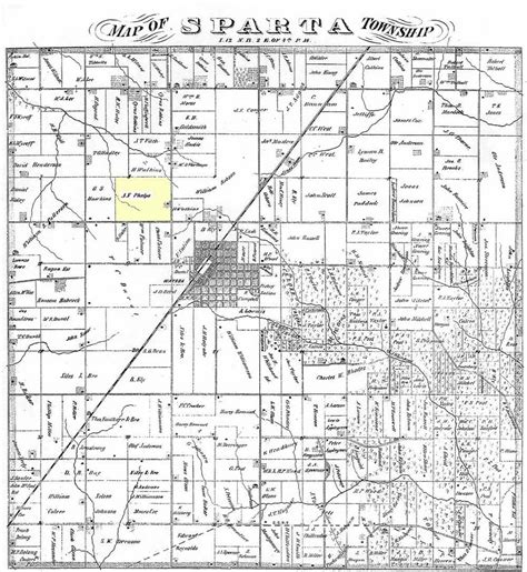 Map of Sparta Township, Knox Countyr, Illinois, cira 1870