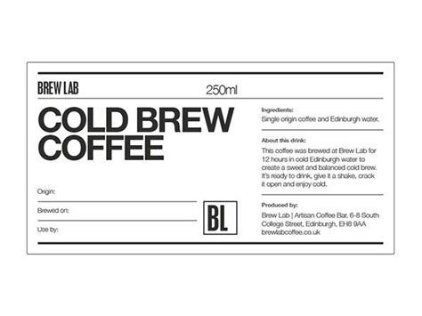 Cold Brew Coffee | Packaging design inspiration, Cold brew packaging ...