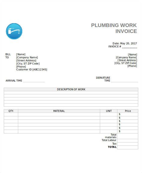 FREE 5+ Plumbing Invoices in MS Word | PDF