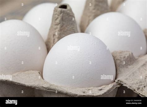 Fresh white chicken eggs in carton. Organic, cage-free and poultry farming concept Stock Photo ...