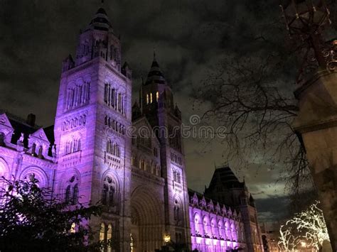 Natural History Museum, London, at Night Editorial Stock Photo - Image ...