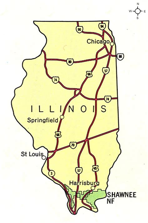 Map of the state of Illinois with the Shawnee National Forest Purchase | Download Scientific Diagram