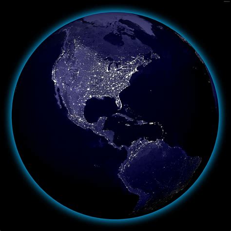 Earth night lights from space | High Resolution Night View of Earth ...