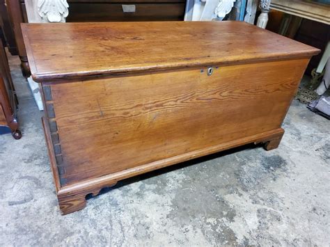 Antique Blanket Chest Solid Plank Wood Sides - Beautiful Chest - Long ...