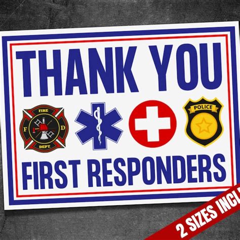 First Responder Appreciation - Etsy