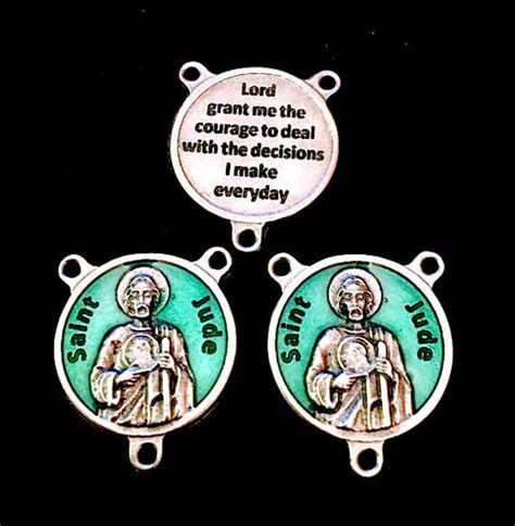 Saint Jude Miracle Worker Prayer GREEN Enamel Double Sided | Etsy