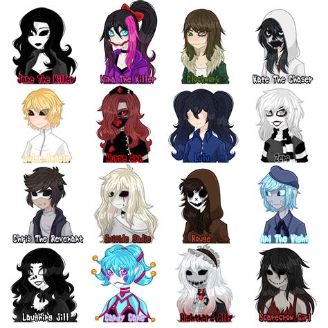 [Creepypasta] Characters 2 by BeamB2 on DeviantArt