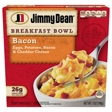 Jimmy Dean Breakfast Bowl, Bacon, Frozen, 7 oz Bowl-Main