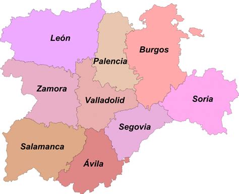 Las 9 provincias de Castilla y León (con mapa) - Libretilla