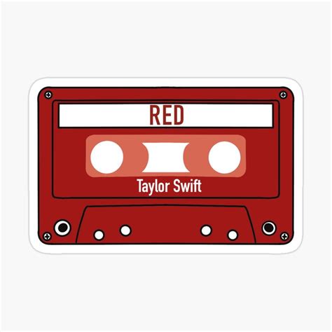 Taylor Swift RED album Cassette sticker Electronics & Accessories Laptop trustalchemy.com