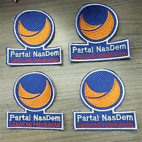 Badge logo partai Nasdem Patch logo partai nasdem | Lazada Indonesia