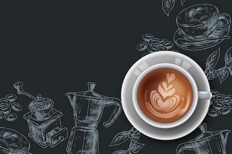 Free Vector | Realistic coffee background