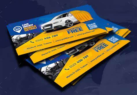 40+ Car Wash Business Card Templates | Free & Premium Downloads