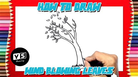 How to draw Wind Blowing Leaves - YouTube