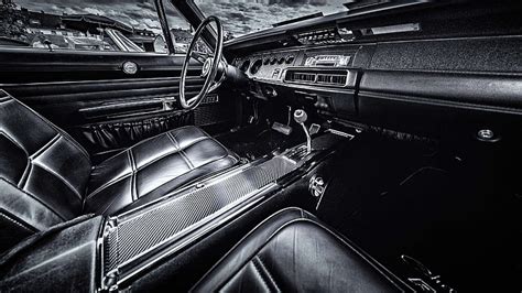 Auto, automobile, automotive, black and white, car, charger, chrome, classic, HD wallpaper ...