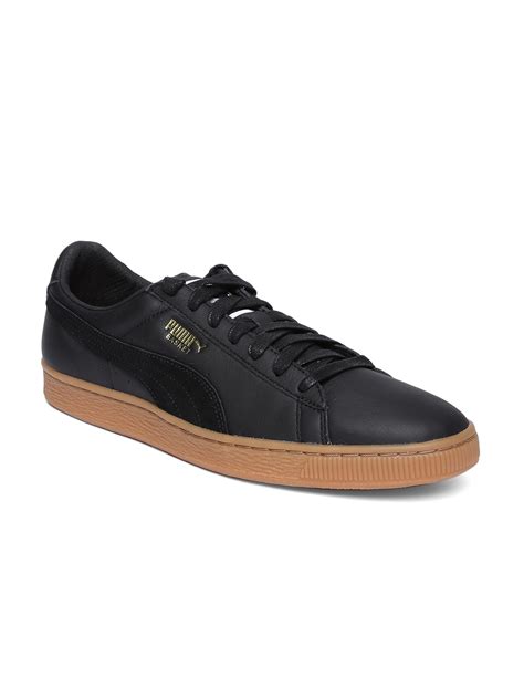 Buy Puma Men Black Leather Sneakers - Casual Shoes for Men 7633848 | Myntra