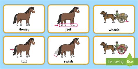 Horsey Horsey Rhyme Picture Flashcards (teacher made)