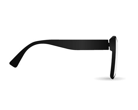 Black glasses side view template 11912889 Vector Art at Vecteezy