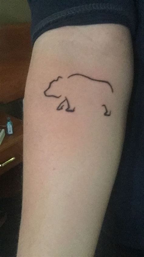 My first tattoo #minimalist #bear #tattoo #small #placement # ...