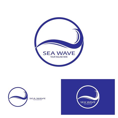 wave logo icon blue vector illustration template design 21214201 Vector Art at Vecteezy