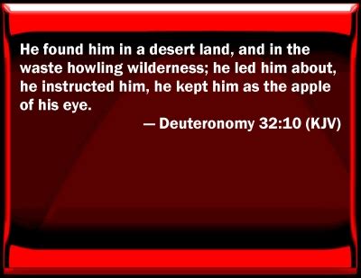 Bible Verse Powerpoint Slides for Deuteronomy 32:10