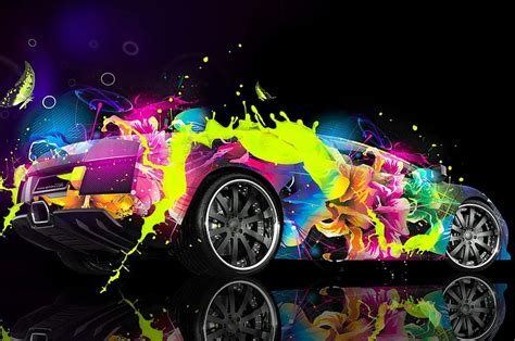 3D clorful car, HD wallpaper | Peakpx