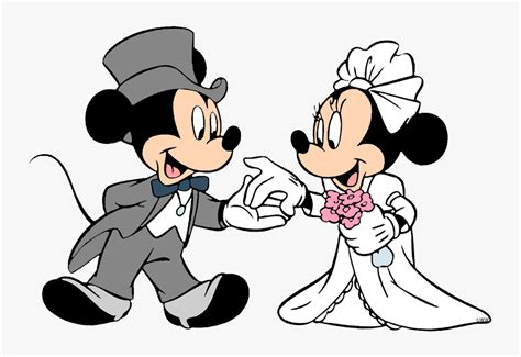 Minnie And Mickey Mouse Wedding, HD Png Download - kindpng