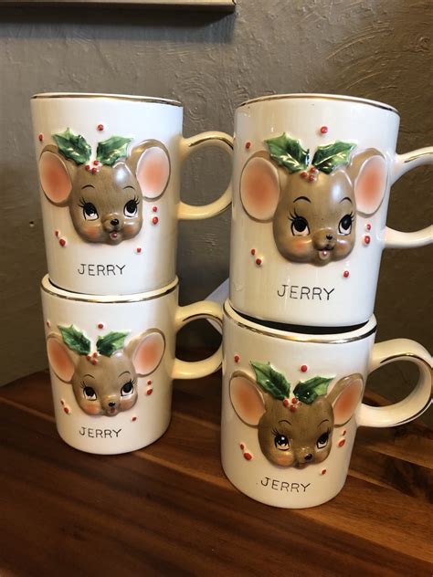 Josef Original Jerry Christmas Mugs Set Of 4