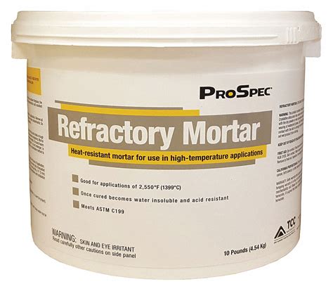 TENON, Refractory Mortar, 10 lb Container Size, Refractory Mortar ...