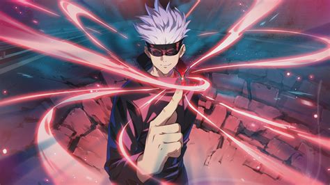 Gojo Showing a Purple Hollow Gestures by His Palm (Jujutsu Kaisen) Mobile Live Wallpaper
