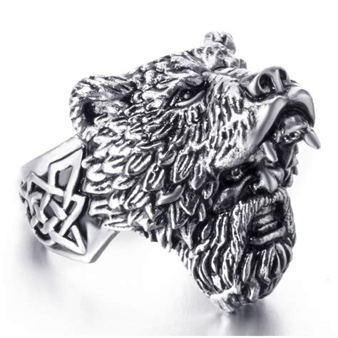 Berserker Ring | Viking Warrior Ring [Silver, Black] – Jewelrify