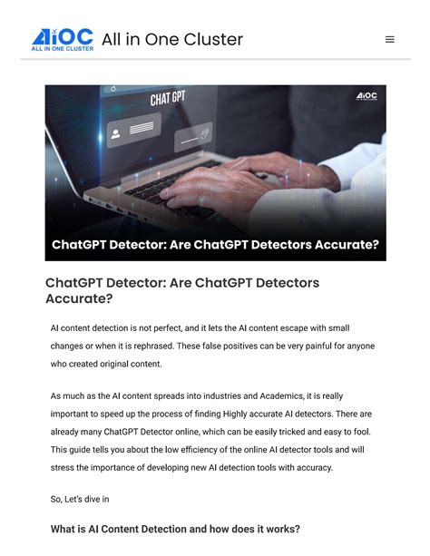 ChatGPT Detector: Are ChatGPT Detectors Accurate? by beckjenner - Issuu