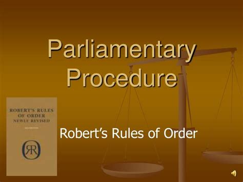 PPT - Parliamentary Procedure PowerPoint Presentation, free download ...