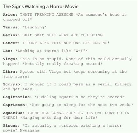 Horror movie Zodiac Signs Chart, Zodiac Signs Sagittarius, Zodiac Sign ...