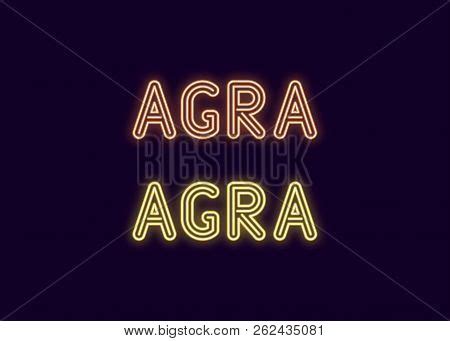 Neon Name Agra City Vector & Photo (Free Trial) | Bigstock