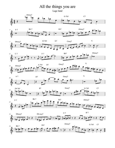 All the things you are Sheet music for Guitar (Solo) | Musescore.com