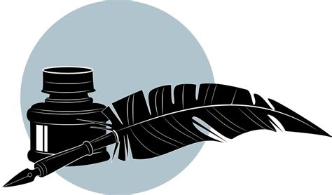 Vector Image Of A Feather Quill And Ink 22573532 Vector Art at Vecteezy