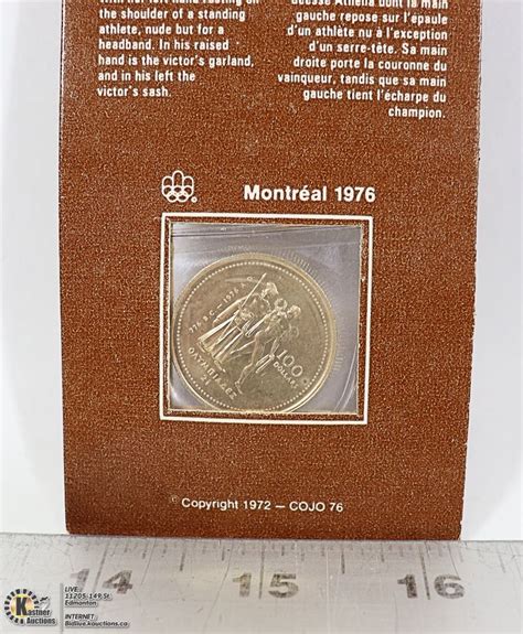 1976 - $100 CANADIAN OLYMPIC GOLD COIN - 1/4OZ - Kastner Auctions