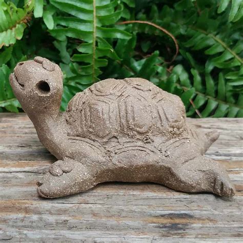 Clay Turtle Garden Sculpture