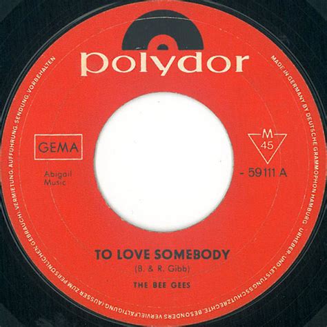 The Bee Gees* - To Love Somebody (1967, Vinyl) | Discogs