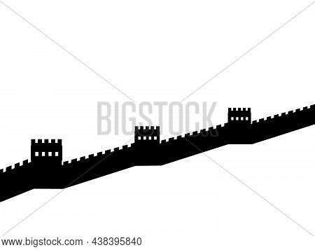 Silhouette Great Wall Vector & Photo (Free Trial) | Bigstock