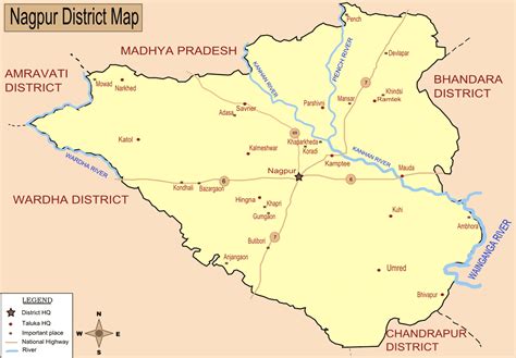 Districts Map of Nagpur - MapSof.net