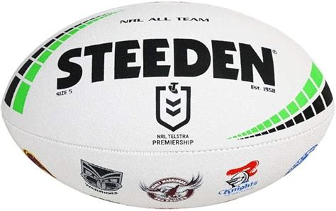 Steeden NRL Australia All Star Team 2020 Rugby League Ball White - 5: Amazon.co.uk: Sports ...