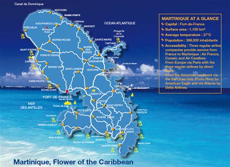 Martinique Tourist Map - Martinique • mappery