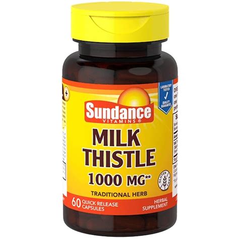 2 Pack - Sundance Vitamins Milk Thistle 1000 MG Capsules, 60 ea - Walmart.com - Walmart.com