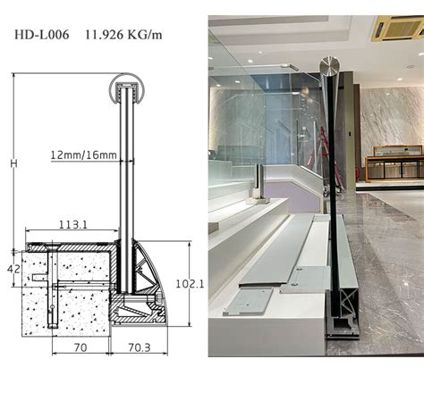 HDSAFE Balcony Railing U Channel ｜ Aluminum Frameless Glass Railing｜Balustrade Glass Stair Railing