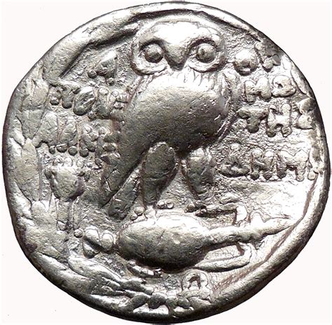 ATHENS Greece 125BC New Style Tetradrachm Athena Owl Ancient Silver Greek Coin | eBay