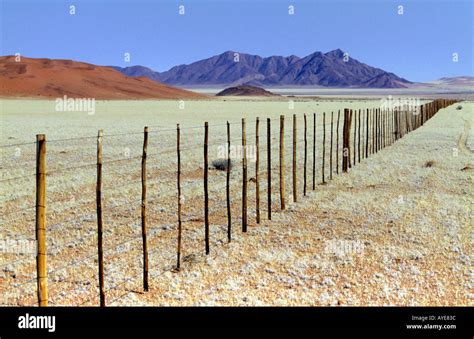 Farm fence Namib Desert Namibia Southern Africa Stock Photo - Alamy