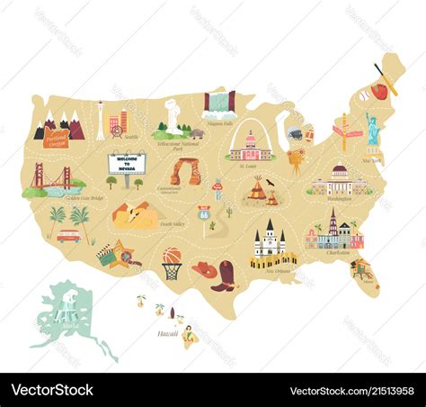 Us Map With Major Landmarks | Images and Photos finder