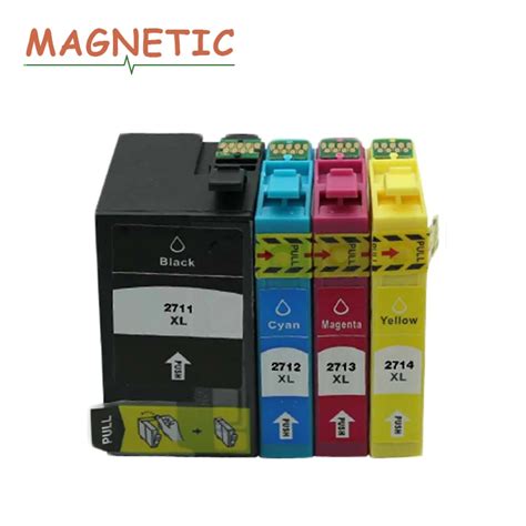 4X 2711 High quality compatible ink Cartridge for Epson WorkForce WF 7110 7610 7620 3620 3620 ...